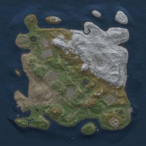Thumbnail Rust Map: Procedural Map, Size: 3500, Seed: 42069, 15 Monuments