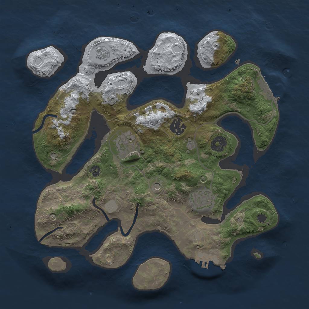 Rust Map: Procedural Map, Size: 2900, Seed: 276696435, 12 Monuments