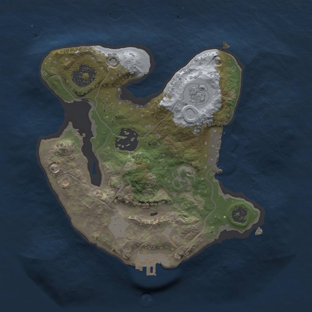 Rust Map: Procedural Map, Size: 2000, Seed: 2902, 7 Monuments