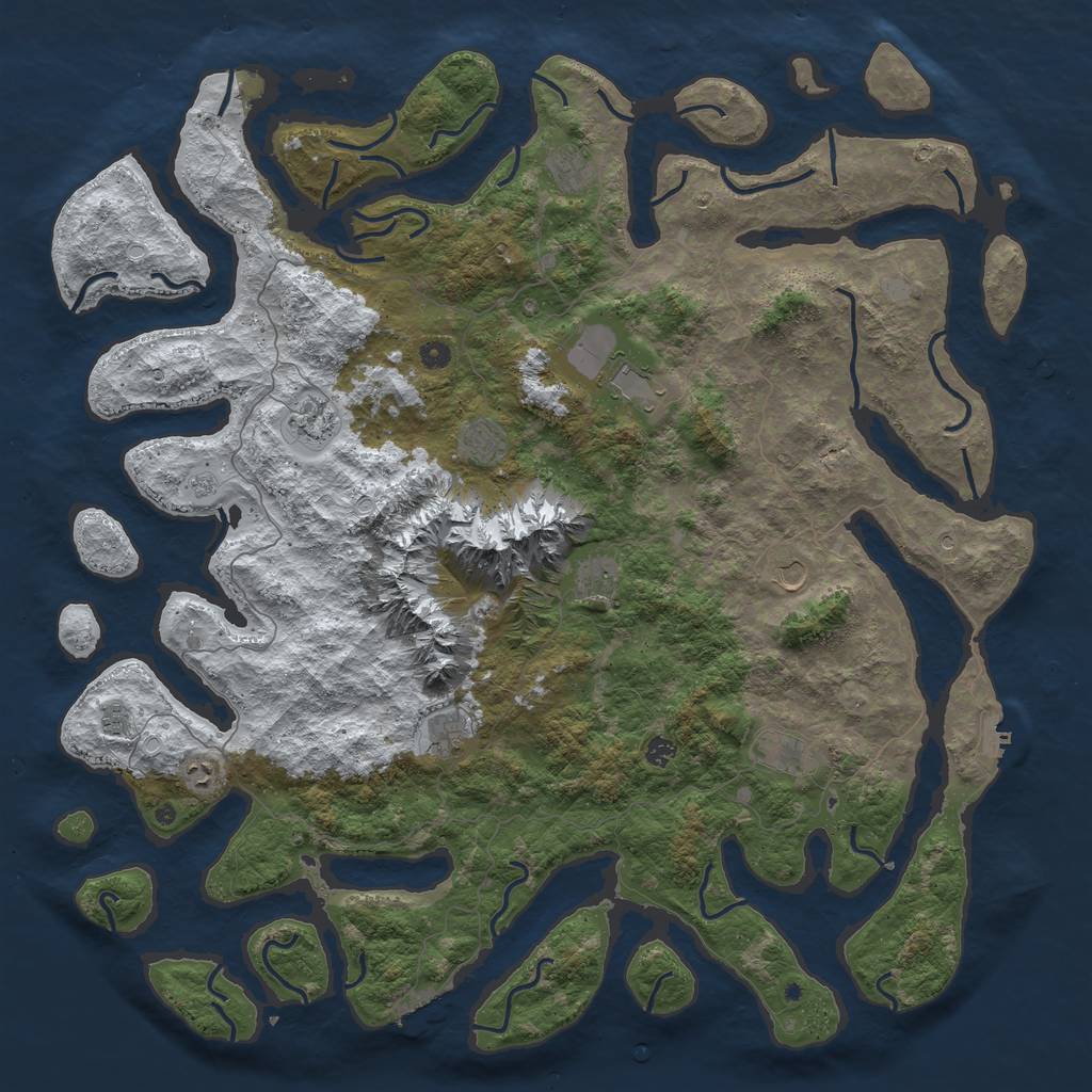 Rust Map: Procedural Map, Size: 5500, Seed: 242000, 20 Monuments