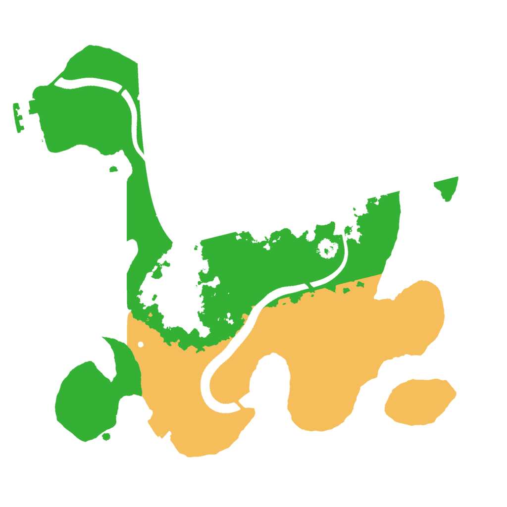 Biome Rust Map: Procedural Map, Size: 2600, Seed: 1