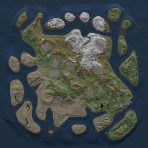 Thumbnail Rust Map: Procedural Map, Size: 4000, Seed: 587, 17 Monuments