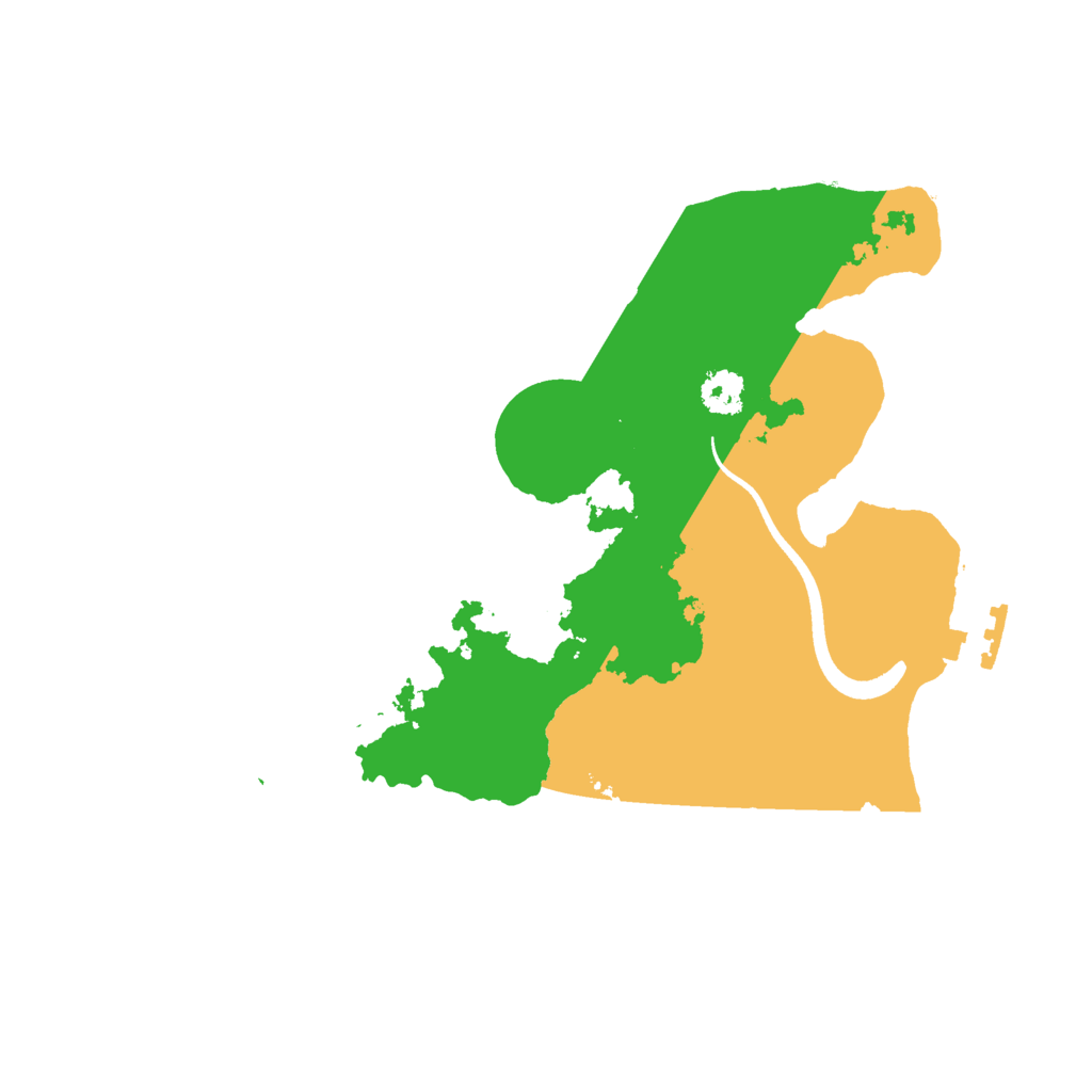 Biome Rust Map: Procedural Map, Size: 2500, Seed: 5166