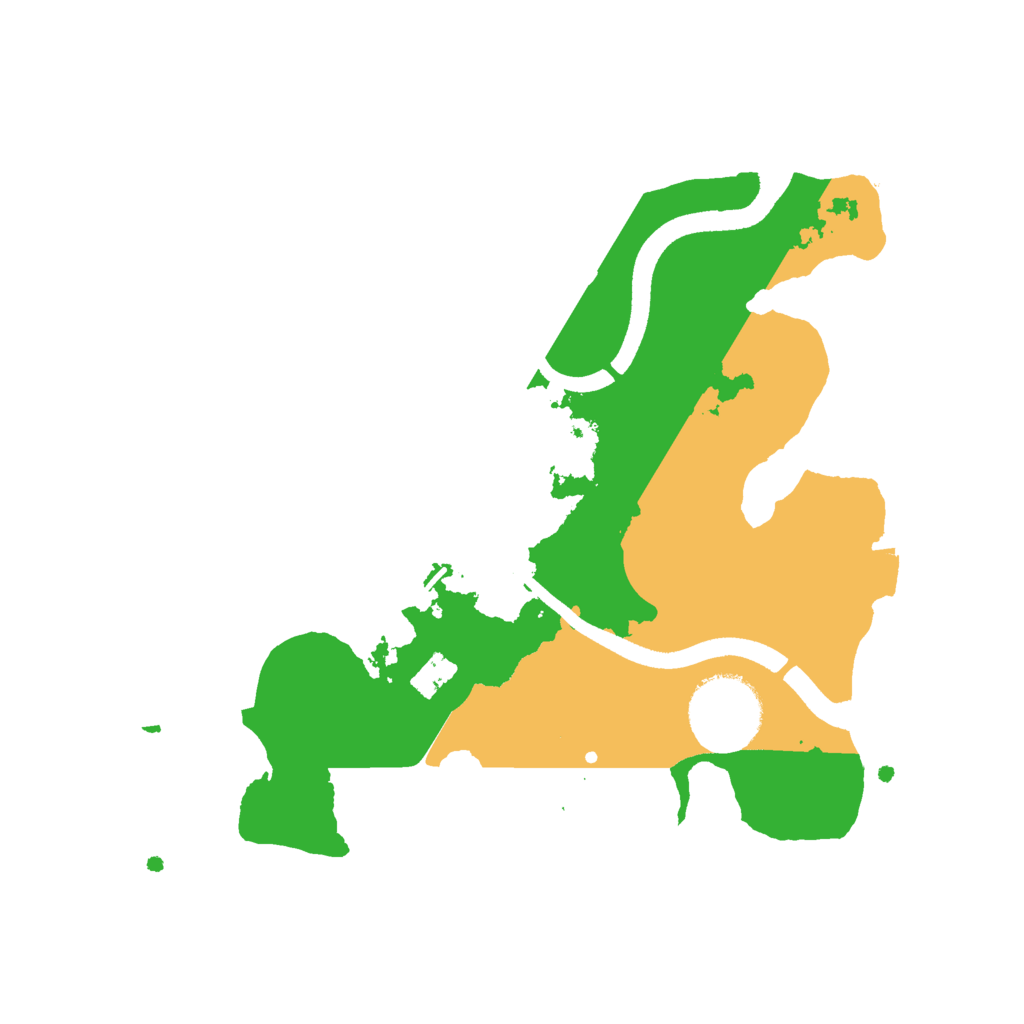 Biome Rust Map: Procedural Map, Size: 2500, Seed: 5166