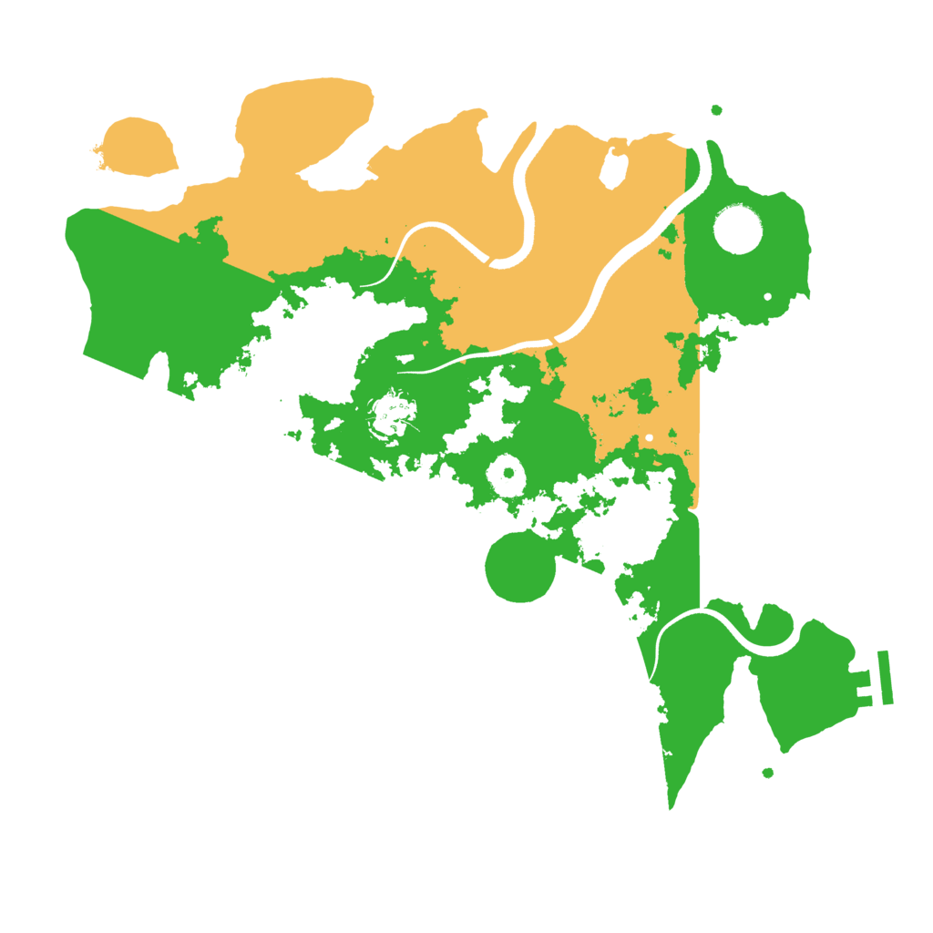 Biome Rust Map: Procedural Map, Size: 3500, Seed: 3395
