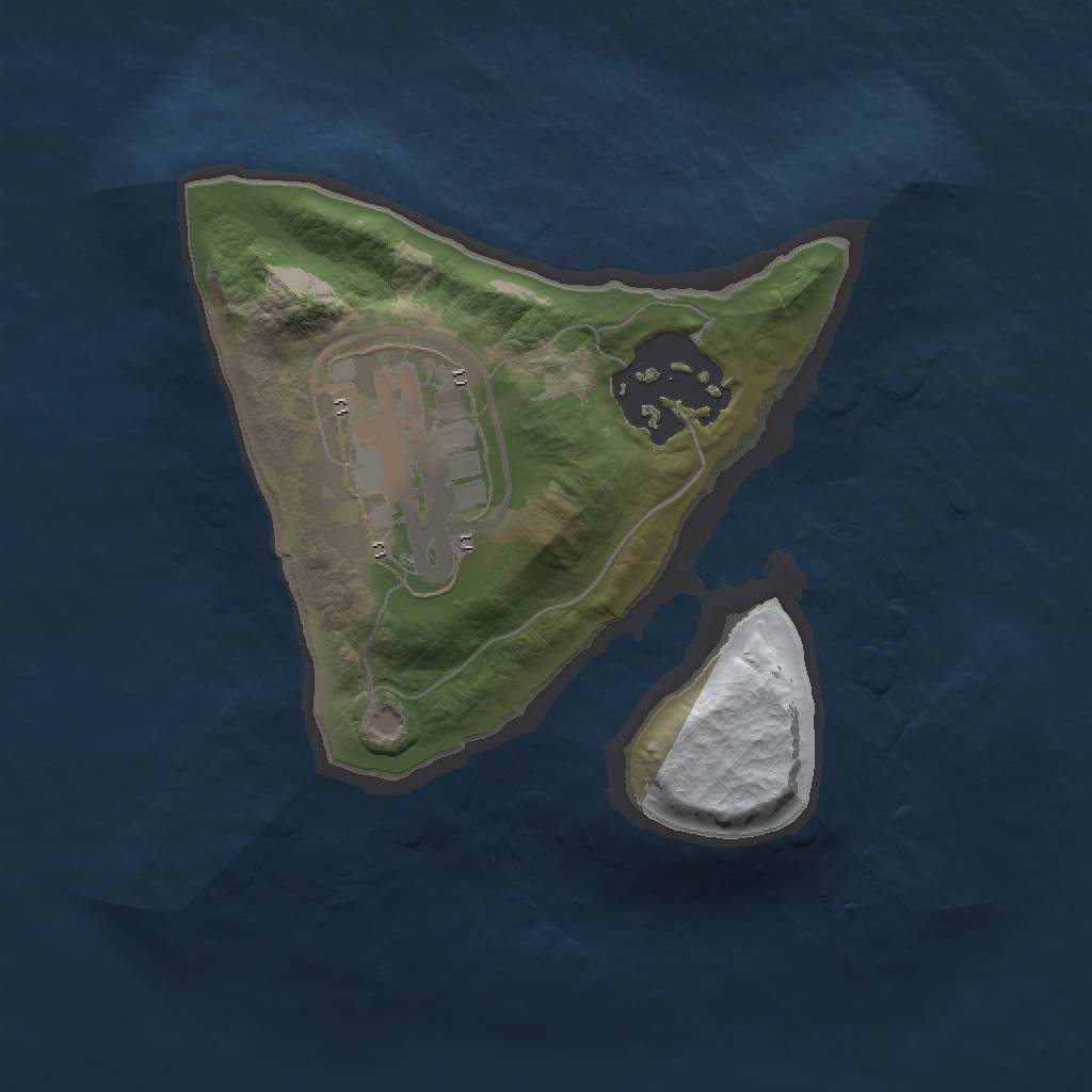 Rust Map: Barren, Size: 1500, Seed: 1079378117, 4 Monuments