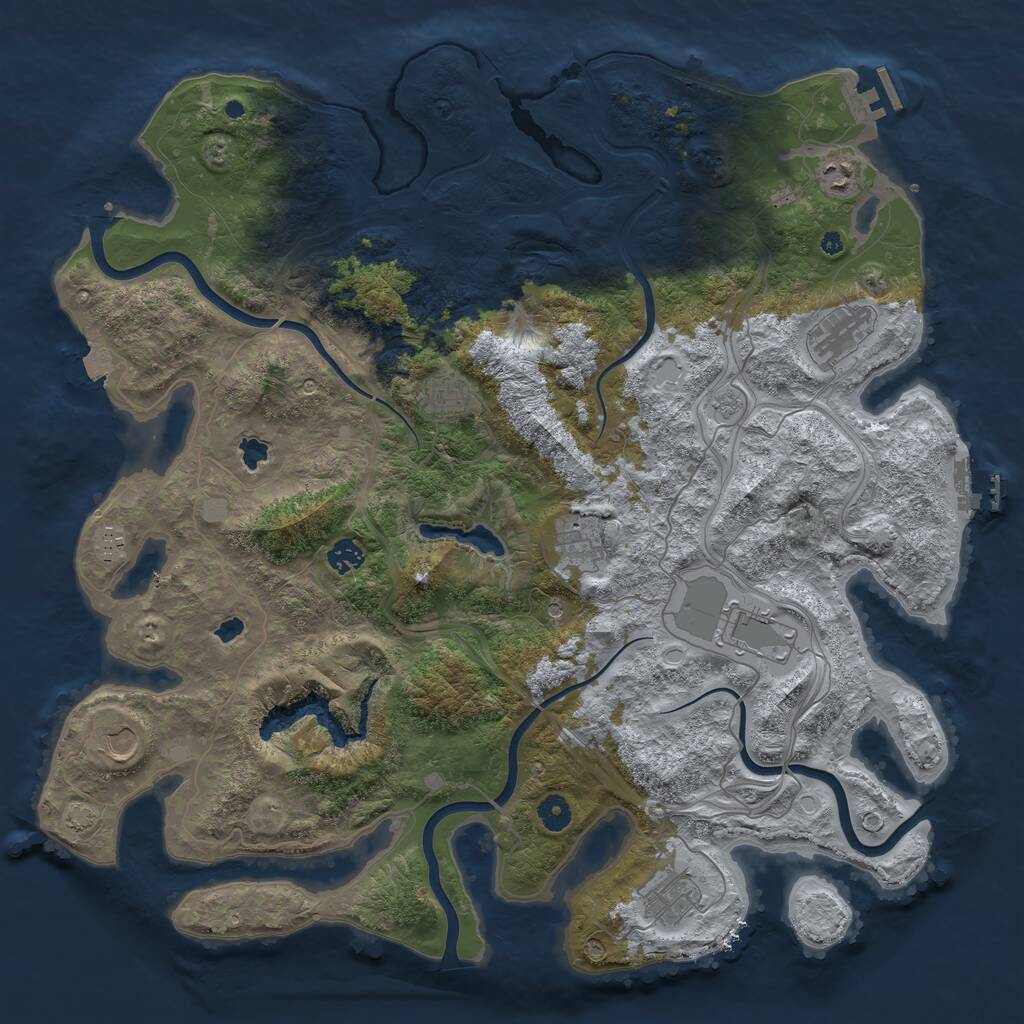 Rust Map: Procedural Map, Size: 4500, Seed: 582035, 15 Monuments