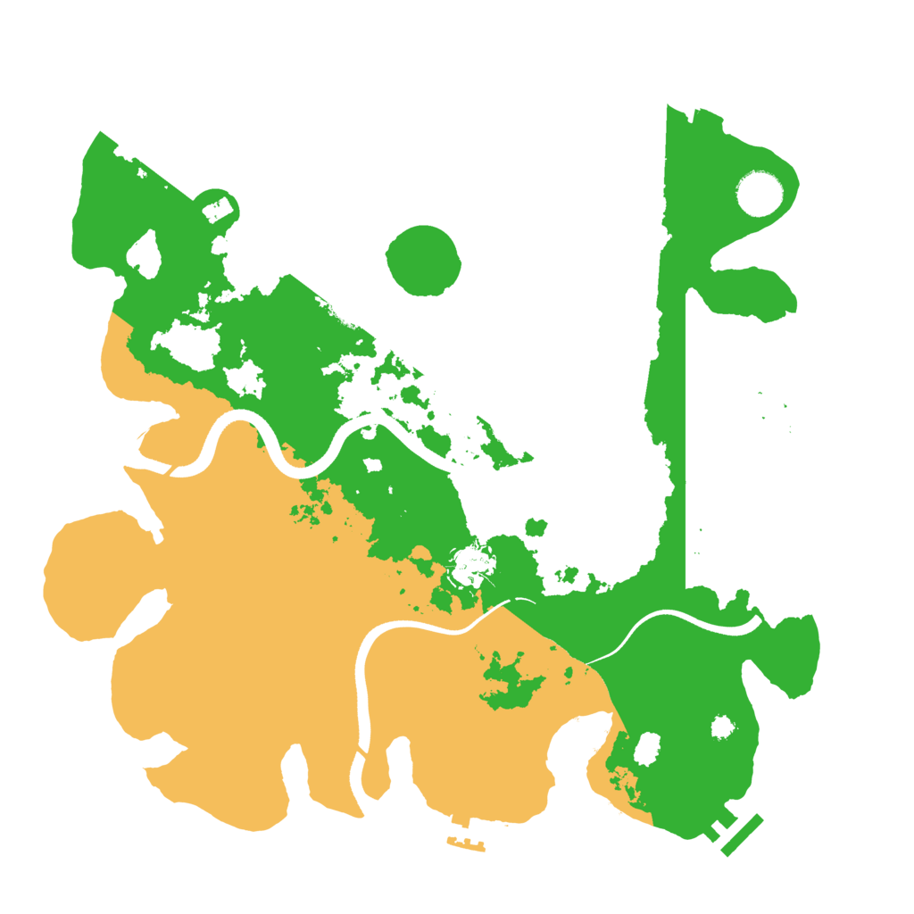 Biome Rust Map: Procedural Map, Size: 3550, Seed: 135345