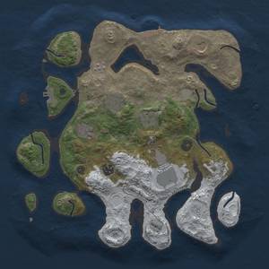 Thumbnail Rust Map: Procedural Map, Size: 3500, Seed: 67890, 16 Monuments