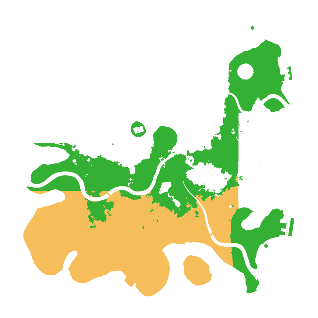 Biome Rust Map: Procedural Map, Size: 3550, Seed: 66917