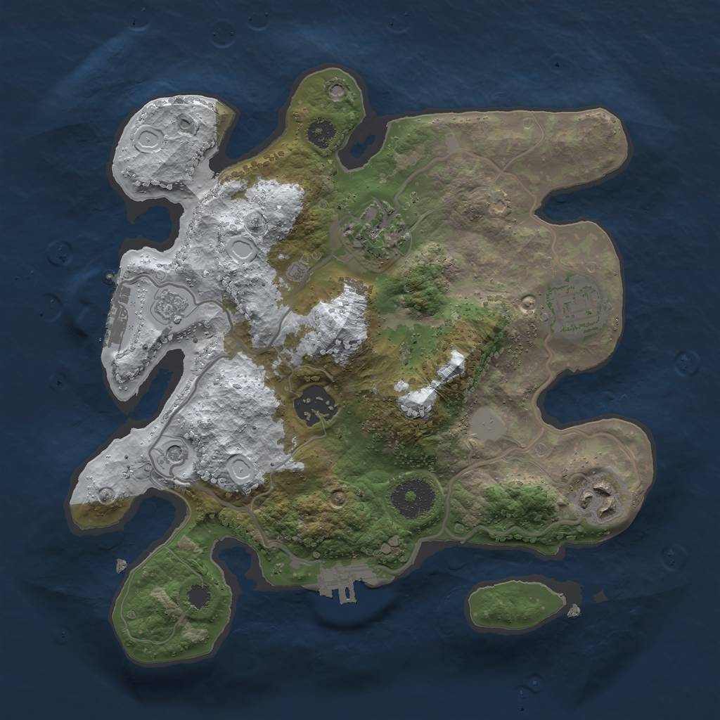 Rust Map: Procedural Map, Size: 2700, Seed: 80769087, 13 Monuments