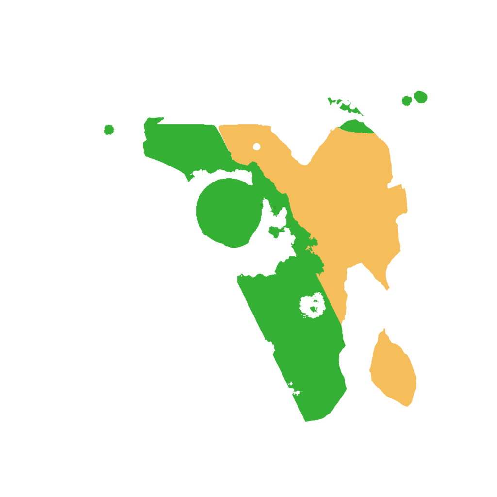 Biome Rust Map: Procedural Map, Size: 2000, Seed: 843212