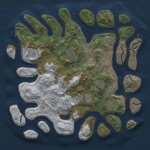 Thumbnail Rust Map: Procedural Map, Size: 4250, Seed: 6969, 18 Monuments