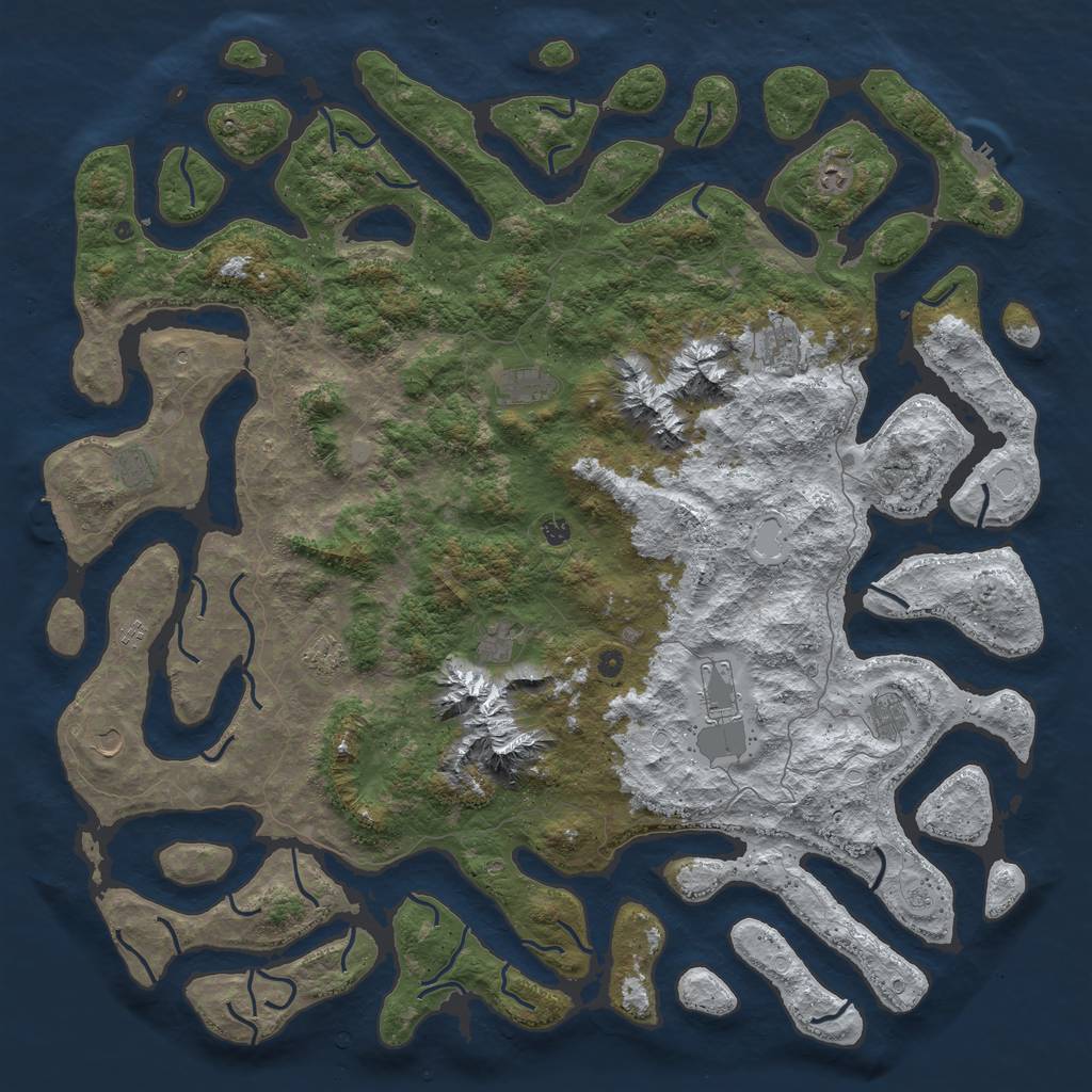 Rust Map: Procedural Map, Size: 6000, Seed: 10272021, 20 Monuments