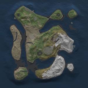 Thumbnail Rust Map: Procedural Map, Size: 2500, Seed: 10, 9 Monuments