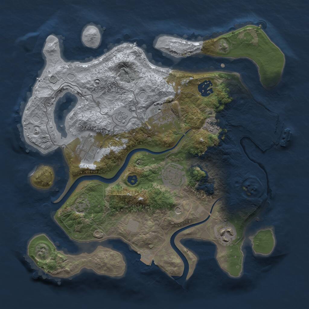 Rust Map: Procedural Map, Size: 3000, Seed: 110426, 11 Monuments