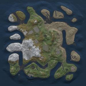 Thumbnail Rust Map: Procedural Map, Size: 3600, Seed: 123456, 15 Monuments
