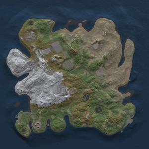 Thumbnail Rust Map: Procedural Map, Size: 3500, Seed: 119, 16 Monuments