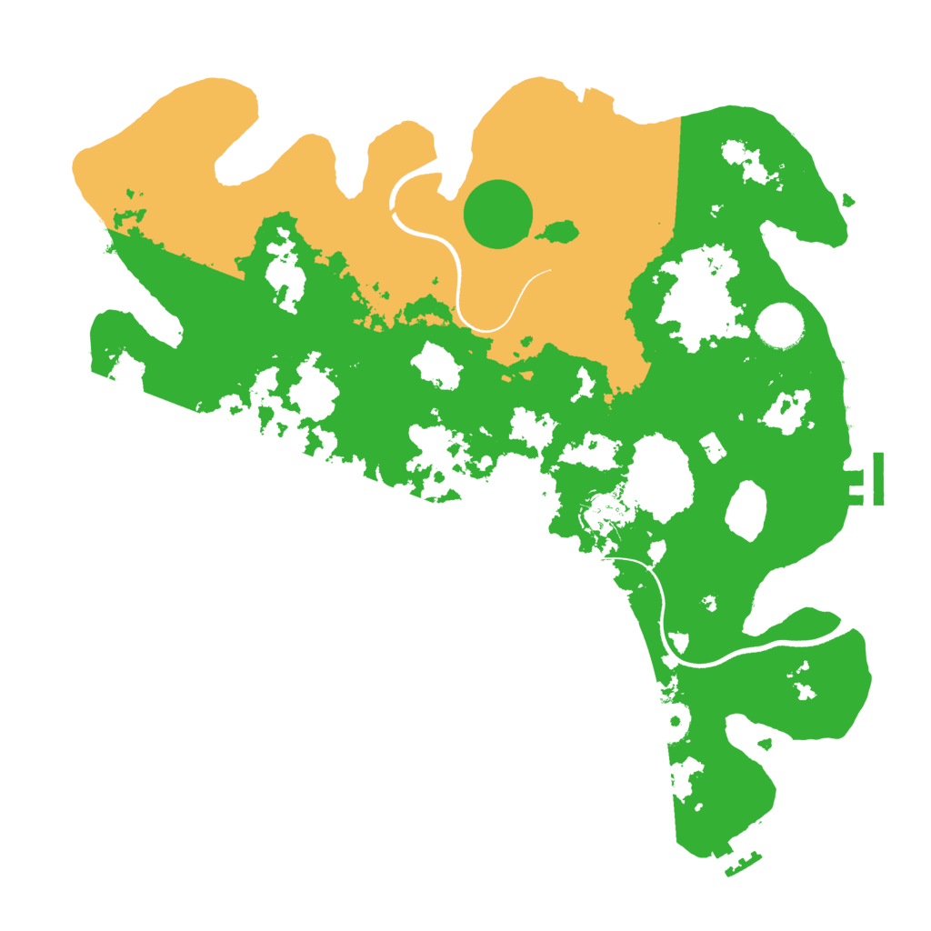 Biome Rust Map: Procedural Map, Size: 3550, Seed: 303215