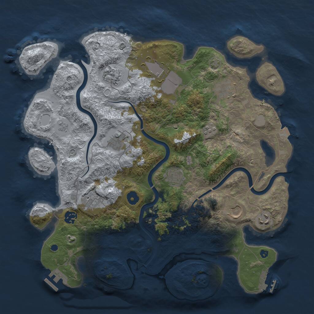 Rust Map: Procedural Map, Size: 3750, Seed: 149, 16 Monuments