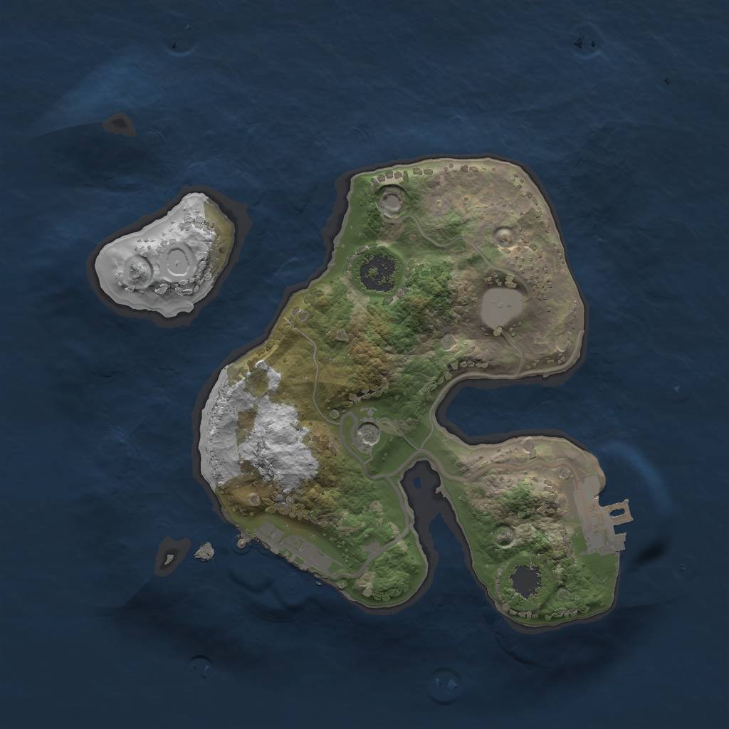 Rust Map: Procedural Map, Size: 2000, Seed: 421222311, 8 Monuments