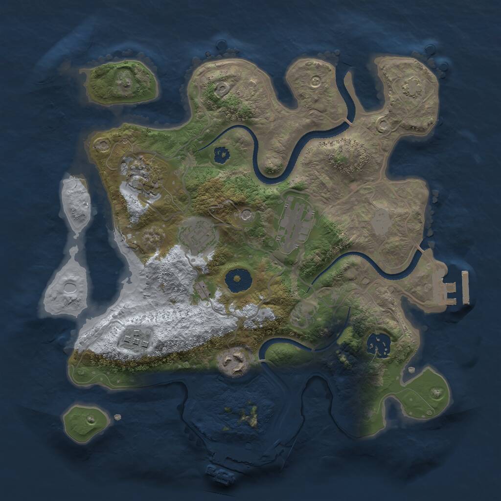 Rust Map: Procedural Map, Size: 3000, Seed: 298267, 11 Monuments