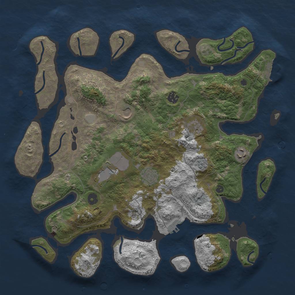 Rust Map: Procedural Map, Size: 4000, Seed: 317566, 15 Monuments