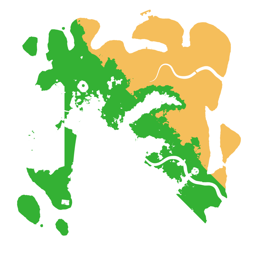 Biome Rust Map: Procedural Map, Size: 3550, Seed: 881434