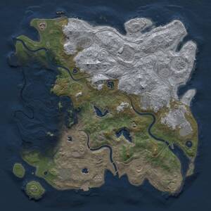 Thumbnail Rust Map: Procedural Map, Size: 4500, Seed: 5131496, 16 Monuments