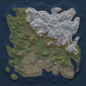 Thumbnail Rust Map: Procedural Map, Size: 4500, Seed: 5131496, 17 Monuments