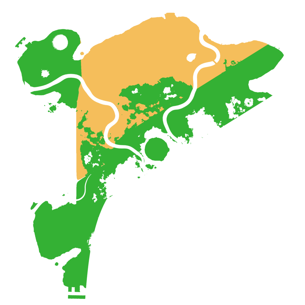 Biome Rust Map: Procedural Map, Size: 3500, Seed: 555789