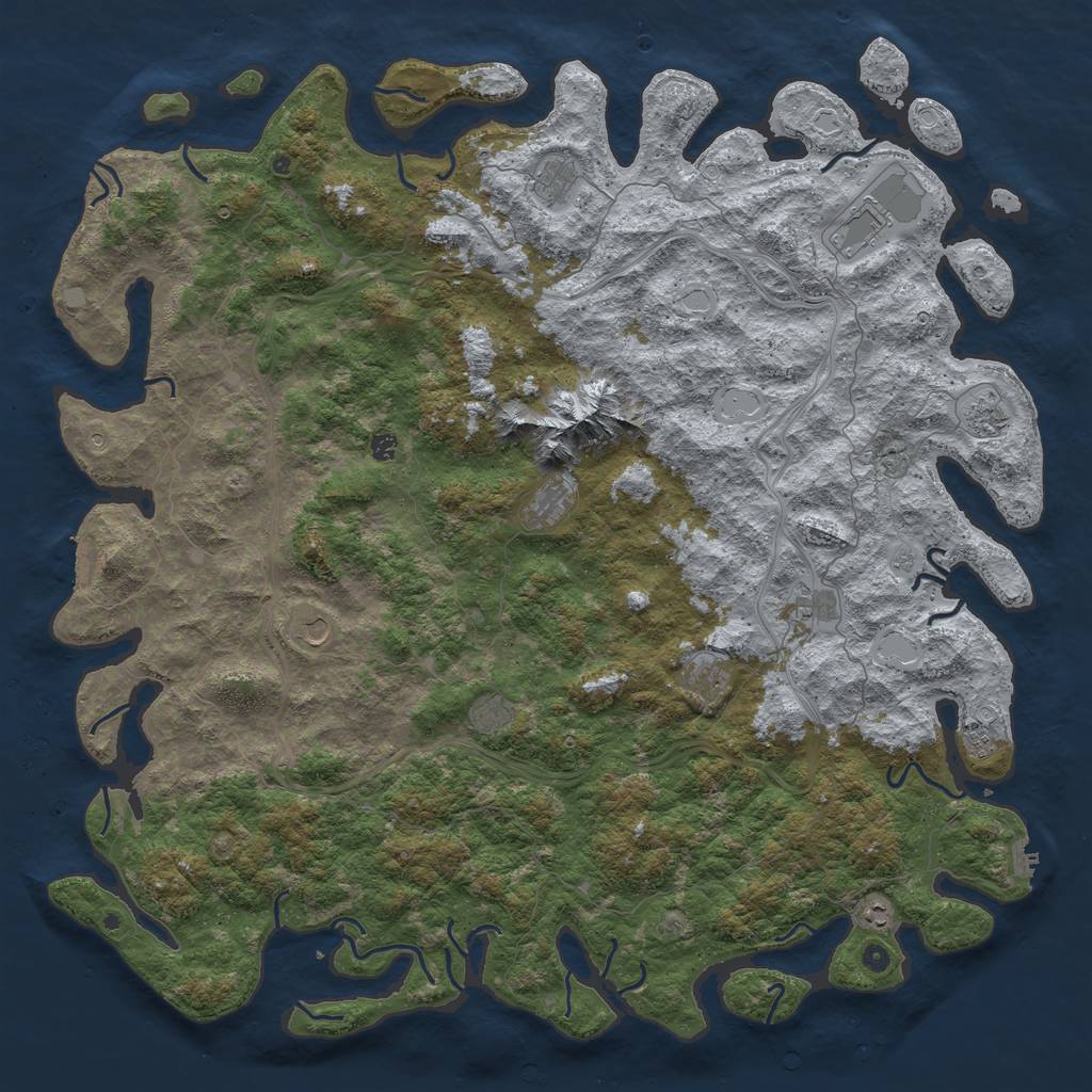 Rust Map: Procedural Map, Size: 5997, Seed: 674, 18 Monuments