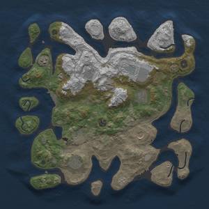 Thumbnail Rust Map: Procedural Map, Size: 4000, Seed: 893915789, 16 Monuments