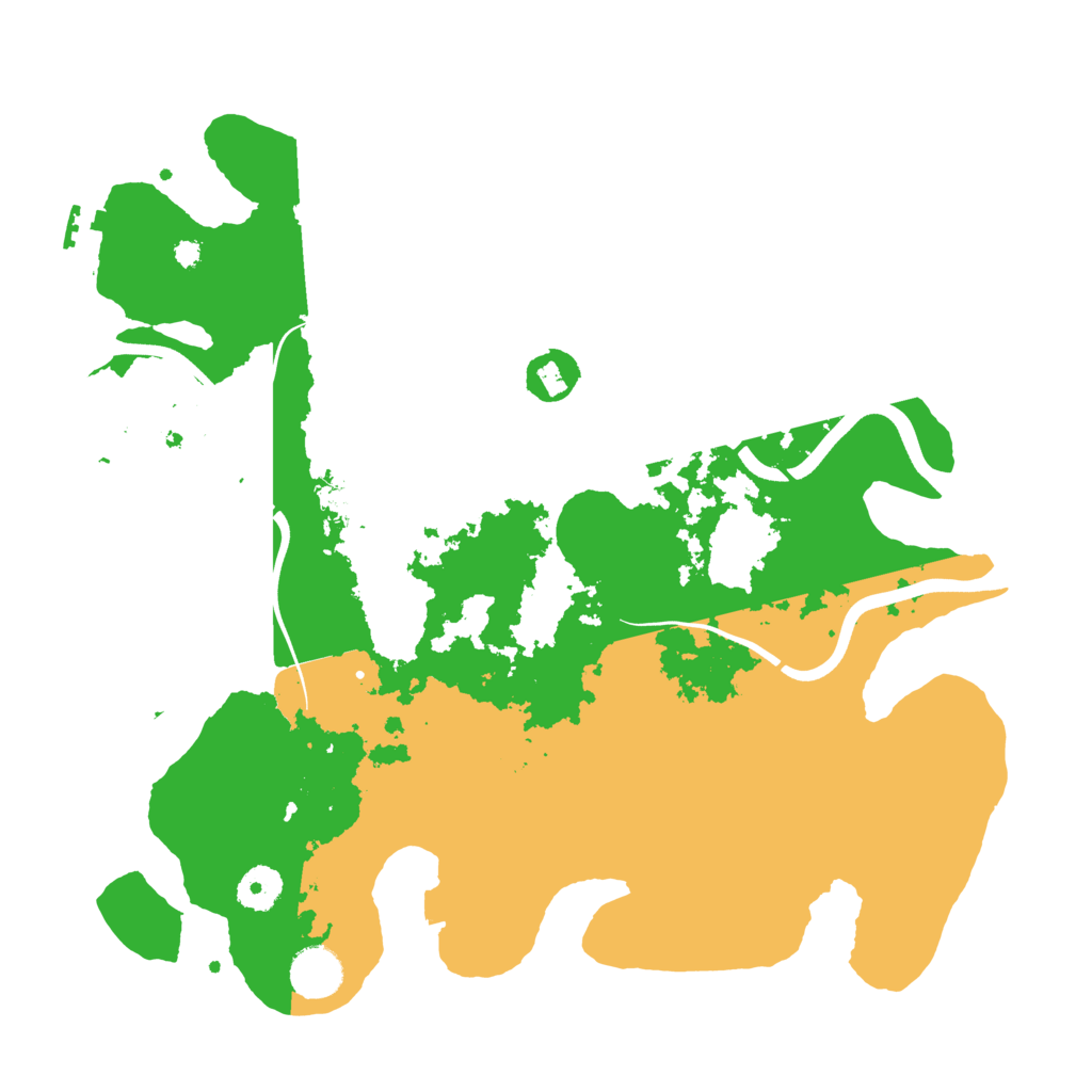 Biome Rust Map: Procedural Map, Size: 3700, Seed: 1