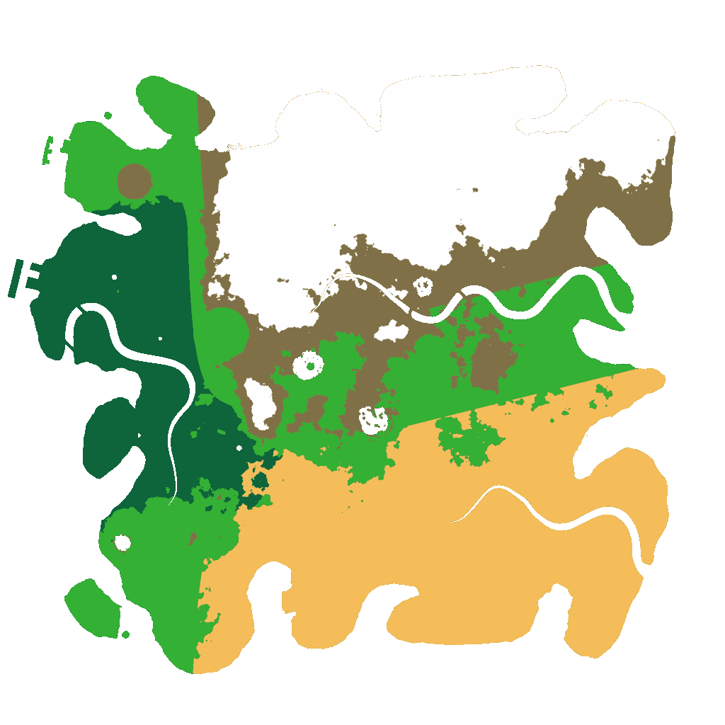 Biome Rust Map: Procedural Map, Size: 3700, Seed: 1