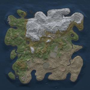 Thumbnail Rust Map: Procedural Map, Size: 3700, Seed: 1, 16 Monuments