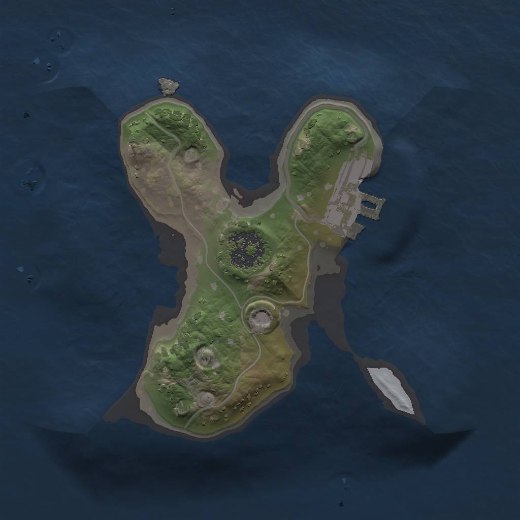 Rust Map: Procedural Map, Size: 1400, Seed: 10, 4 Monuments