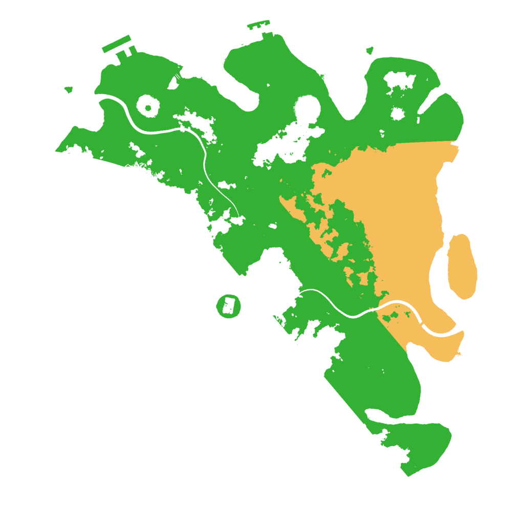 Biome Rust Map: Procedural Map, Size: 3500, Seed: 36