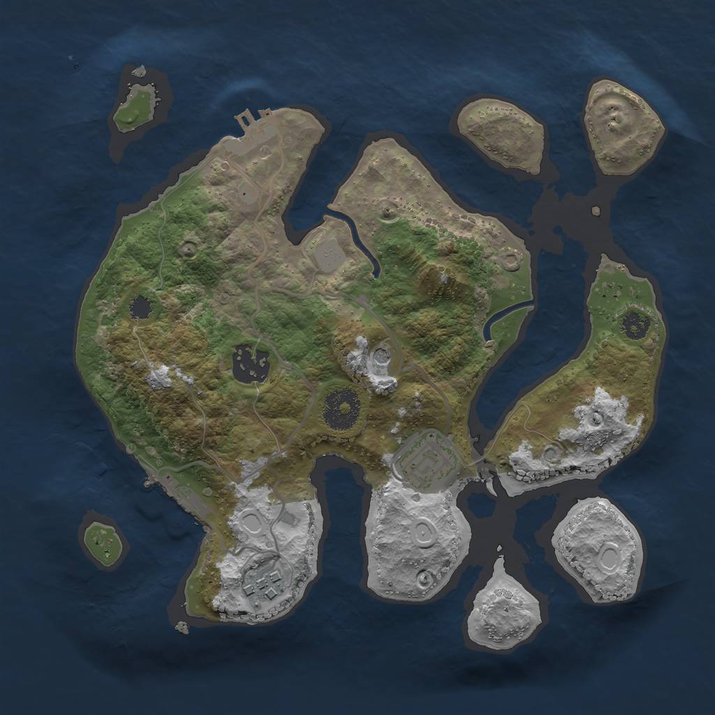 Rust Map: Procedural Map, Size: 2700, Seed: 50000, 11 Monuments