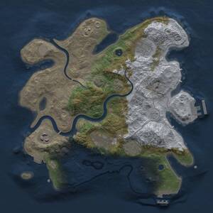 Thumbnail Rust Map: Procedural Map, Size: 3000, Seed: 29, 11 Monuments