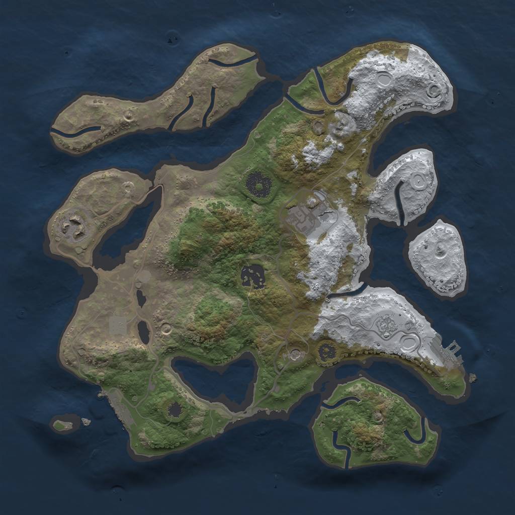 Rust Map: Procedural Map, Size: 3000, Seed: 29, 12 Monuments