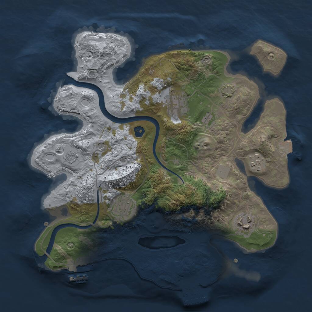 Rust Map: Procedural Map, Size: 2800, Seed: 210810, 10 Monuments