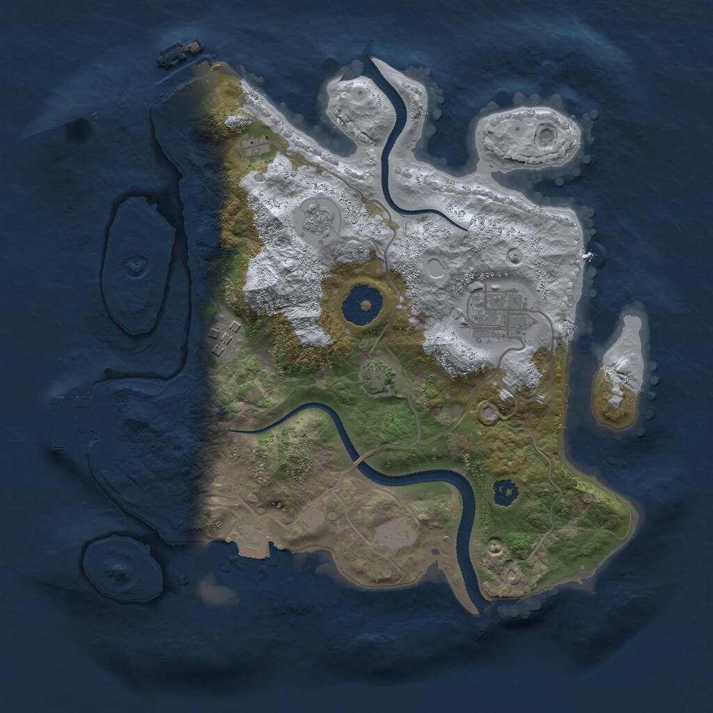 Rust Map: Procedural Map, Size: 2700, Seed: 50963792, 7 Monuments