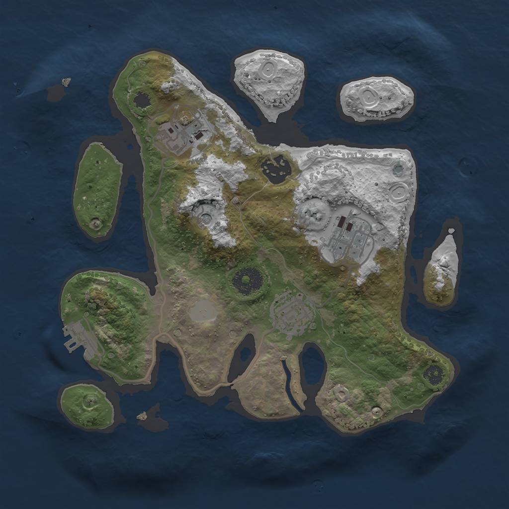 Rust Map: Procedural Map, Size: 2700, Seed: 50963792, 11 Monuments