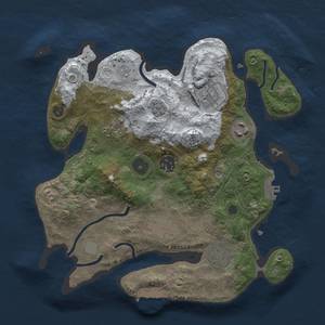 Thumbnail Rust Map: Procedural Map, Size: 3000, Seed: 203, 16 Monuments