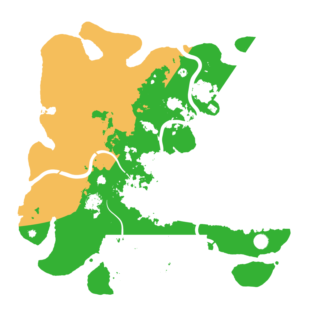 Biome Rust Map: Procedural Map, Size: 3700, Seed: 76697