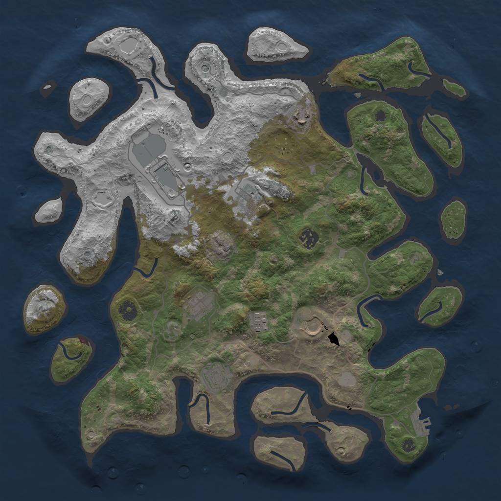 Rust Map: Procedural Map, Size: 4000, Seed: 793997, 15 Monuments