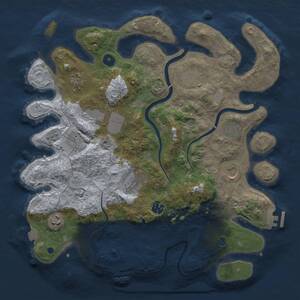 Thumbnail Rust Map: Procedural Map, Size: 3800, Seed: 123456, 16 Monuments