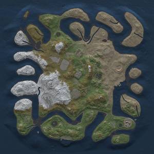 Thumbnail Rust Map: Procedural Map, Size: 3800, Seed: 123456, 16 Monuments