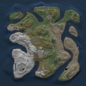 Thumbnail Rust Map: Procedural Map, Size: 3500, Seed: 439023, 18 Monuments